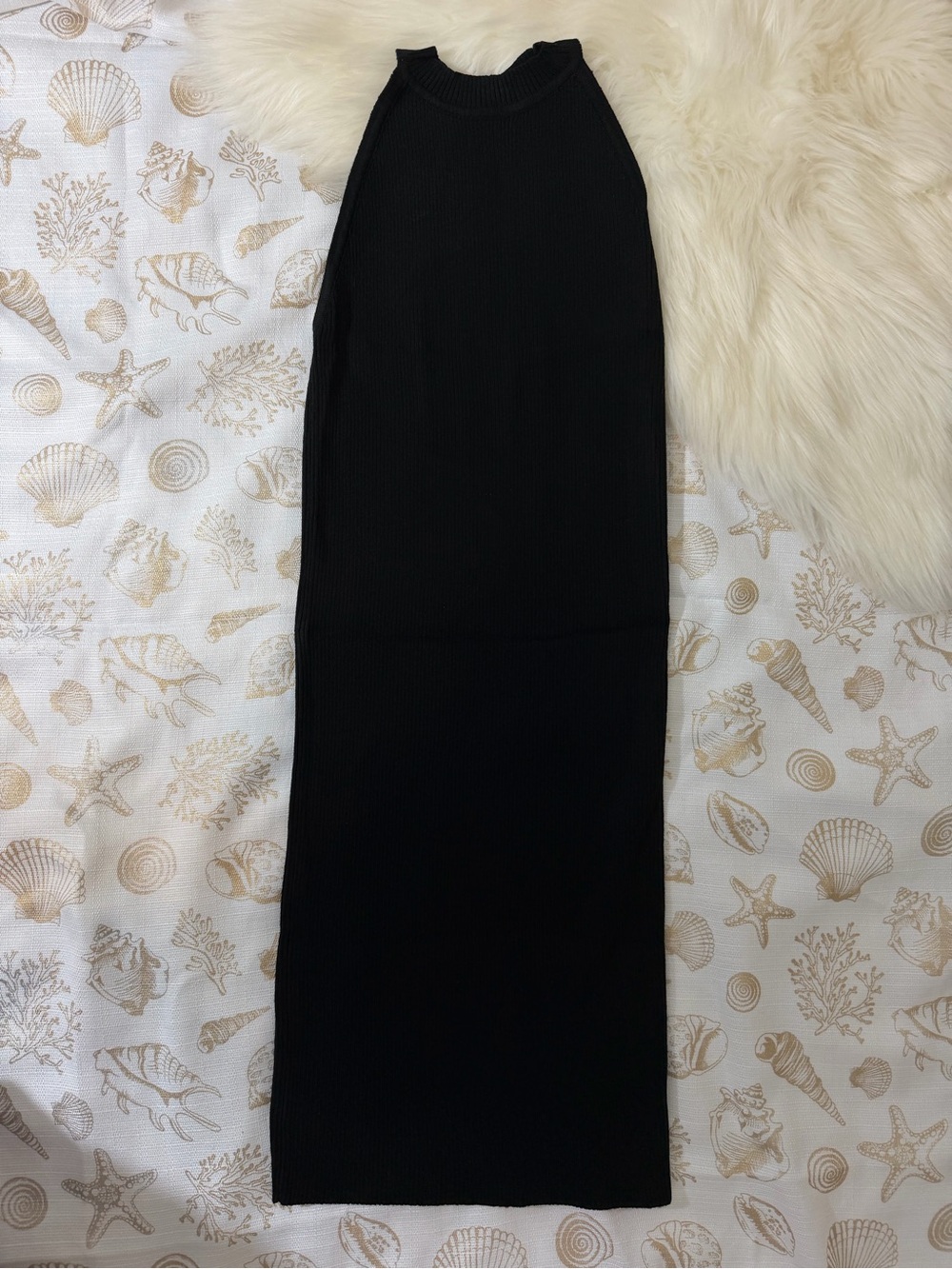 Black Ribbed Knit dress